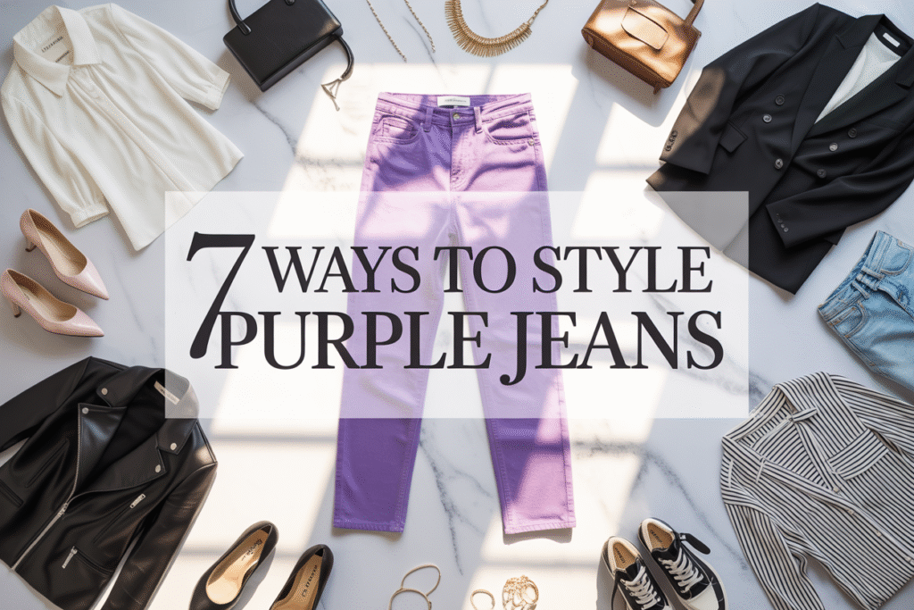 7 Ways to Style Purple Jeans That Actually Work