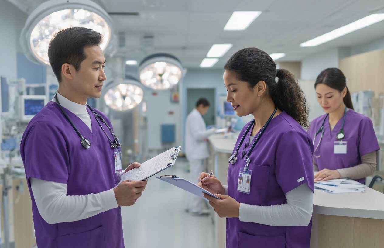 Healthcare Professions Using Purple for Authority