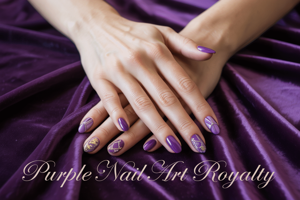 50 Purple Color Nail Art Designs That'll Make You Feel Royal