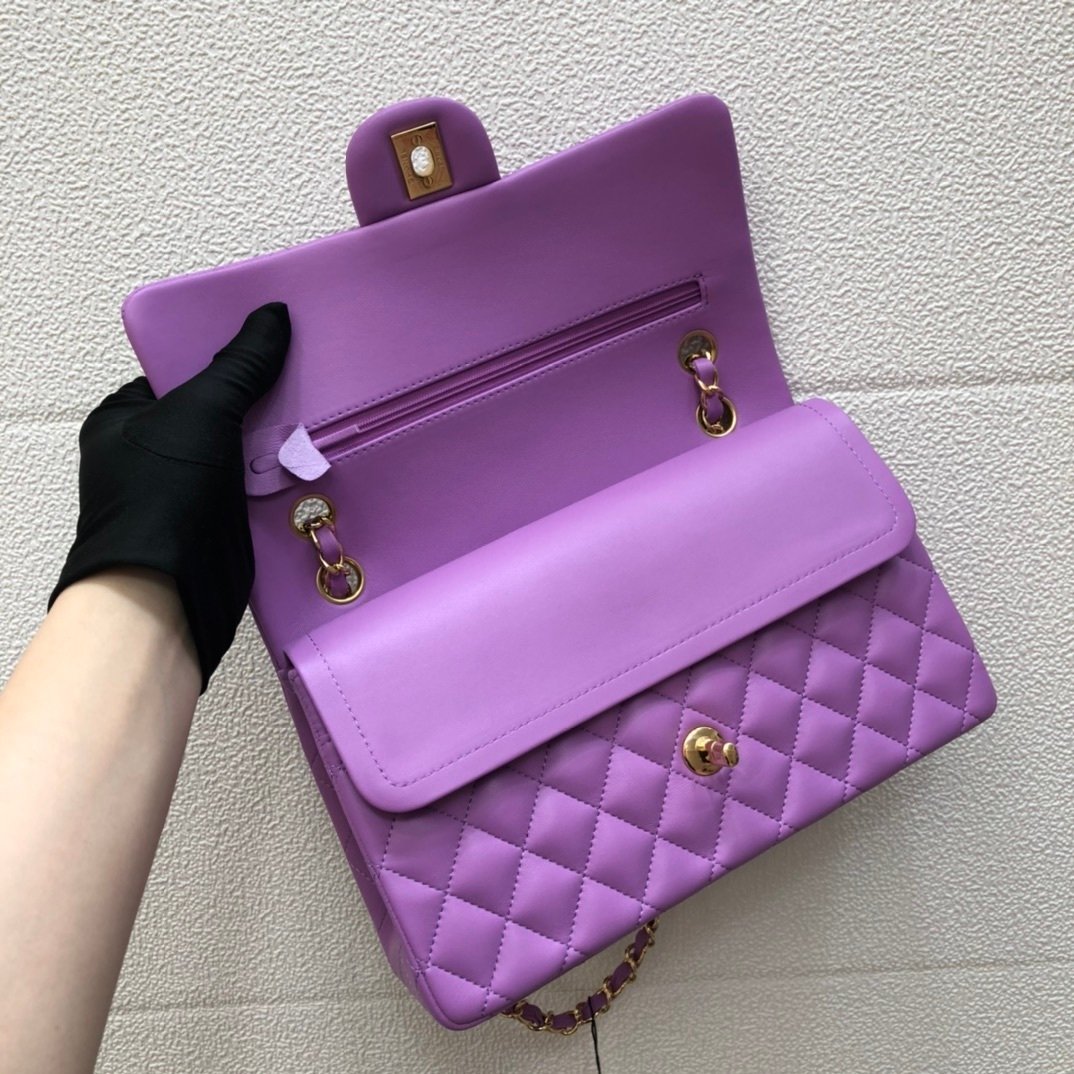 elegant quilted purple shoulder bag with chain detailing elegant quilted purple shoulder bag with chain detailing