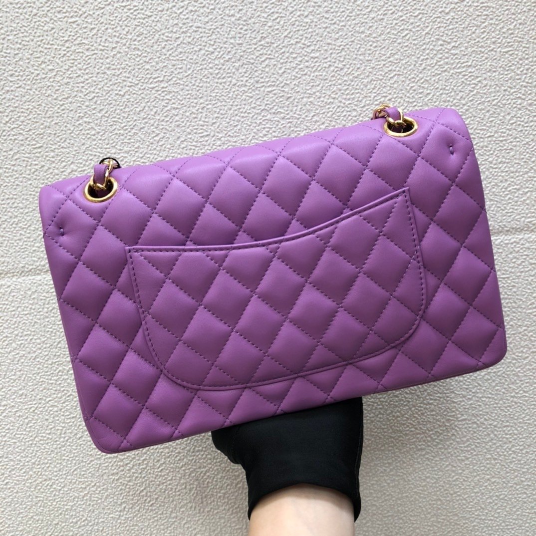 elegant quilted purple shoulder bag with chain detailing elegant quilted purple shoulder bag with chain detailing