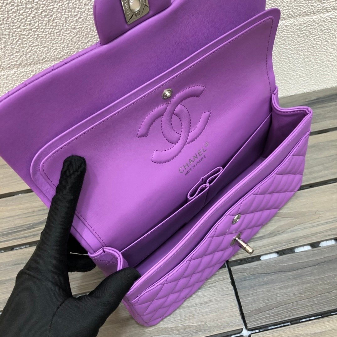 elegant quilted purple shoulder bag with chain detailing elegant quilted purple shoulder bag with chain detailing