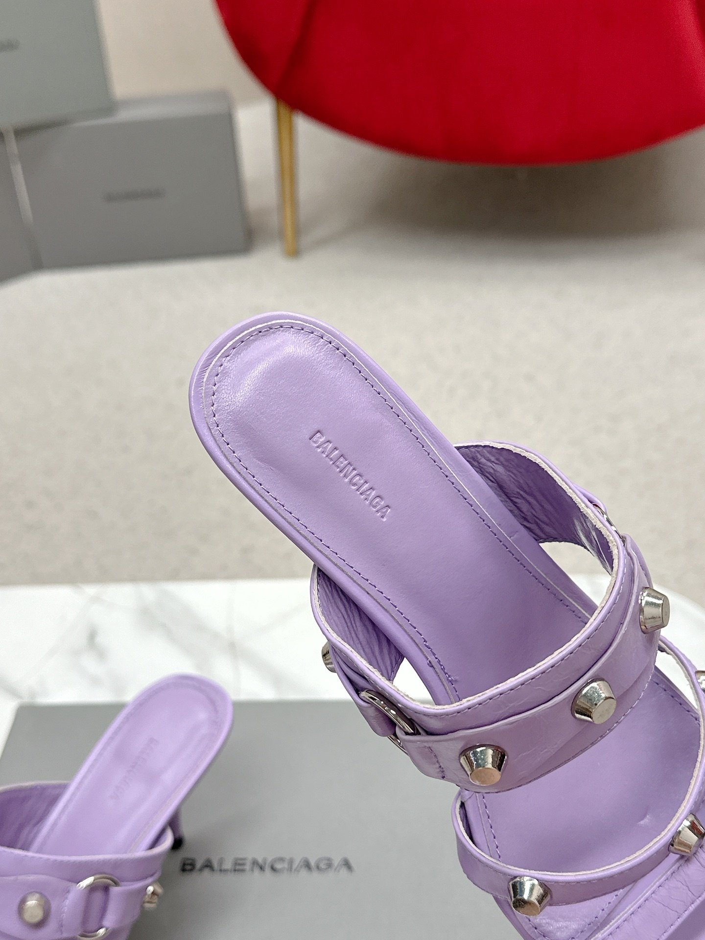 elegant lavender studded heel sandals elegant lavender studded heel sandals