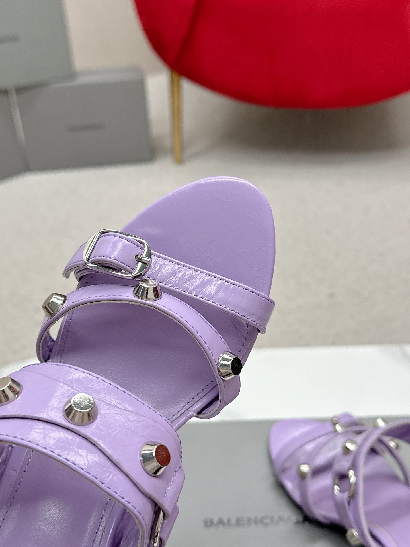 elegant lavender studded heel sandals elegant lavender studded heel sandals