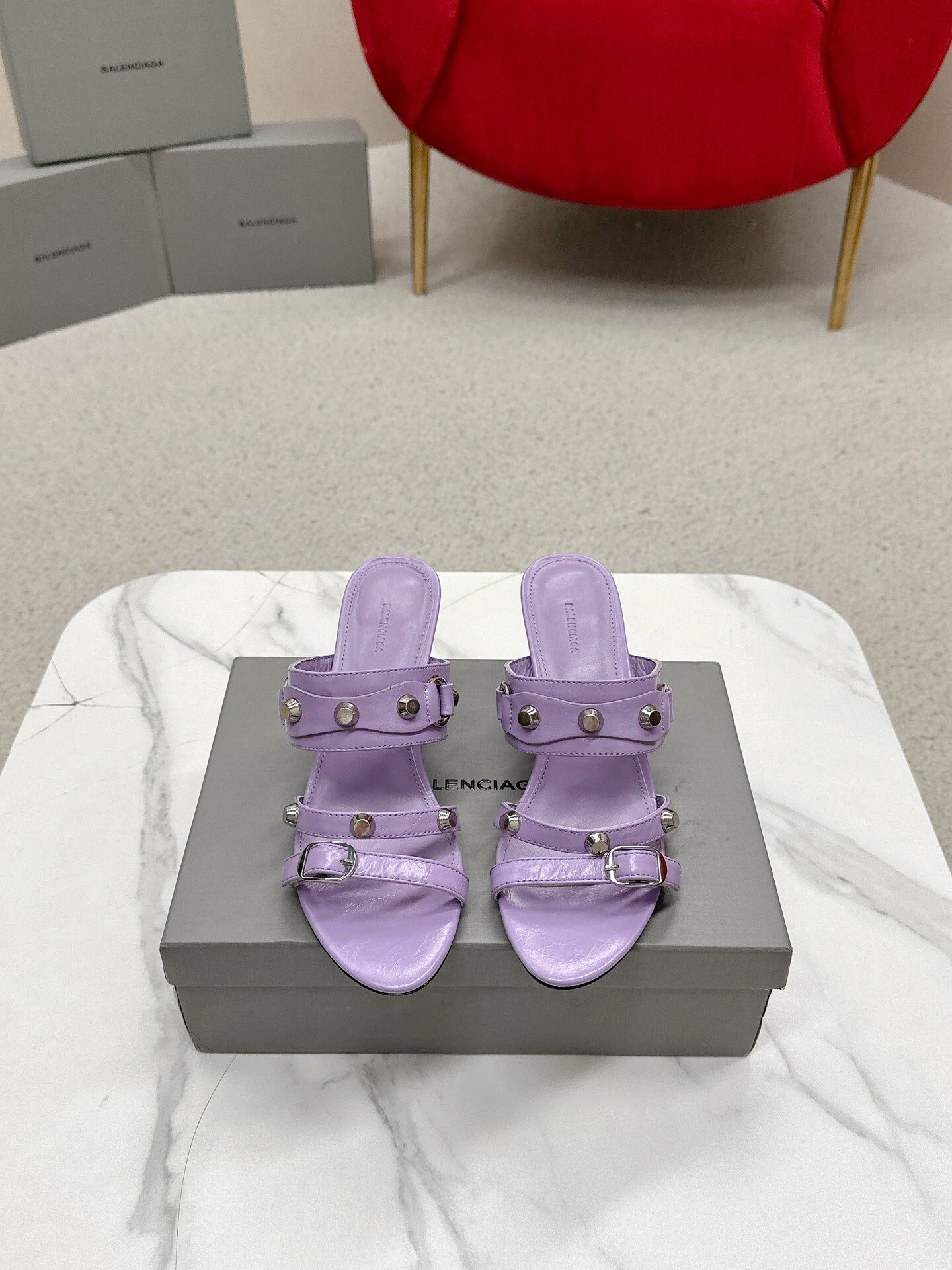 elegant lavender studded heel sandals elegant lavender studded heel sandals