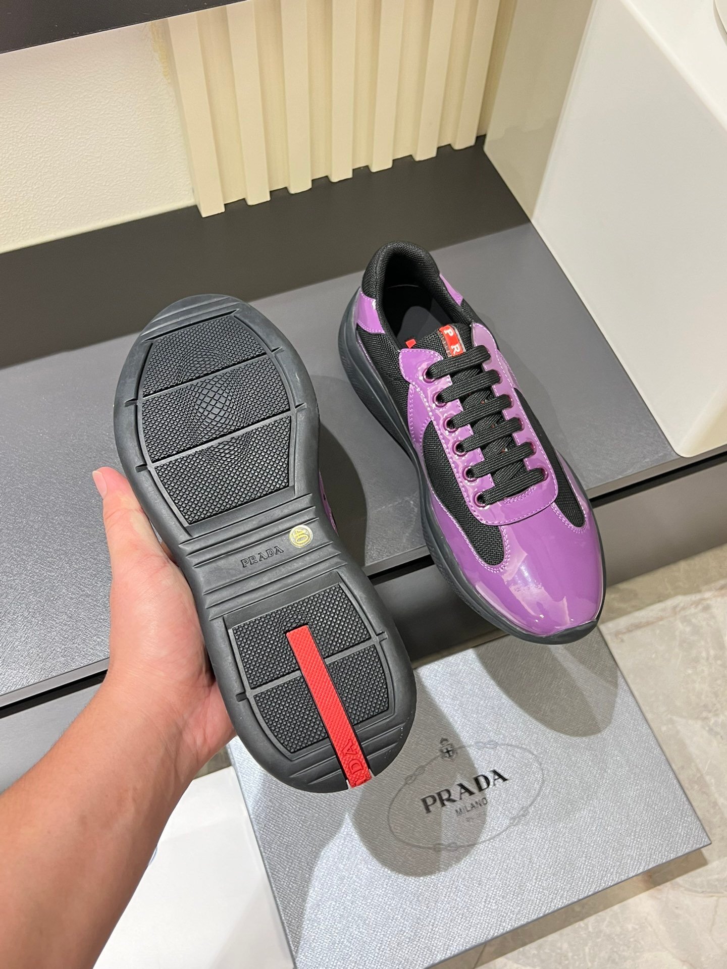 glossy purple lace up fashion sneakers glossy purple lace up fashion sneakers