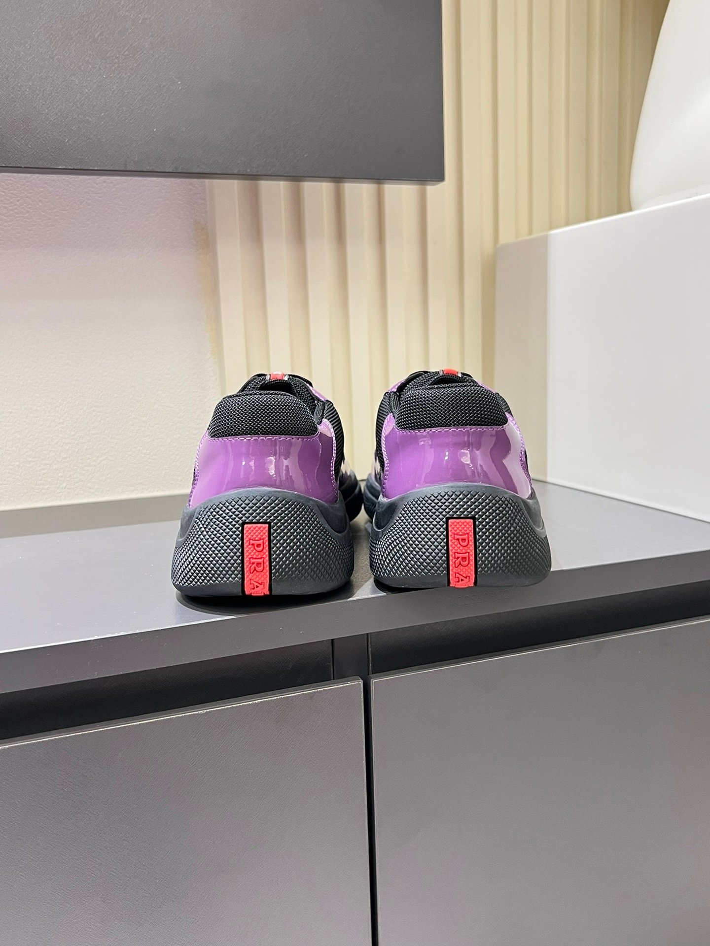 glossy purple lace up fashion sneakers glossy purple lace up fashion sneakers