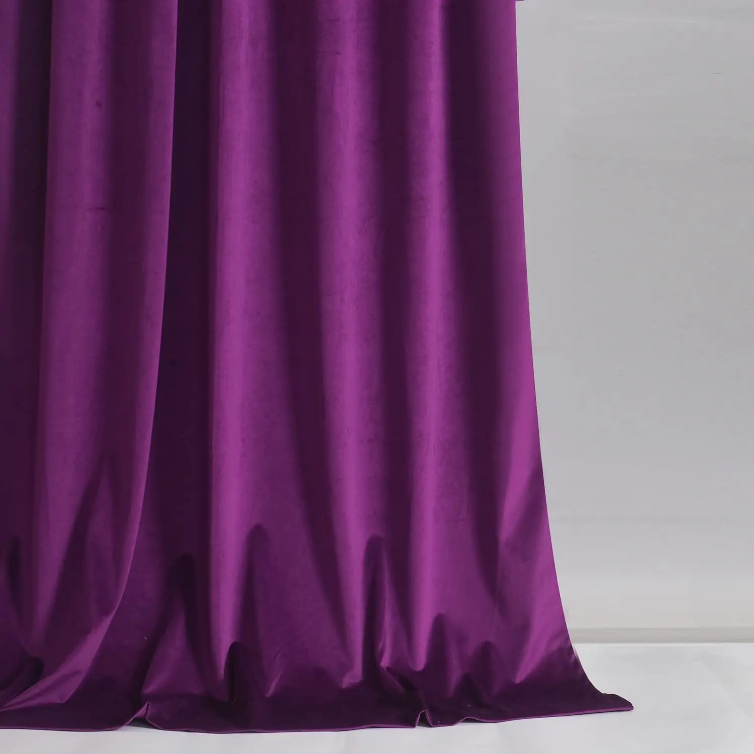 christmas polyester plain purple decorative curtain 2
